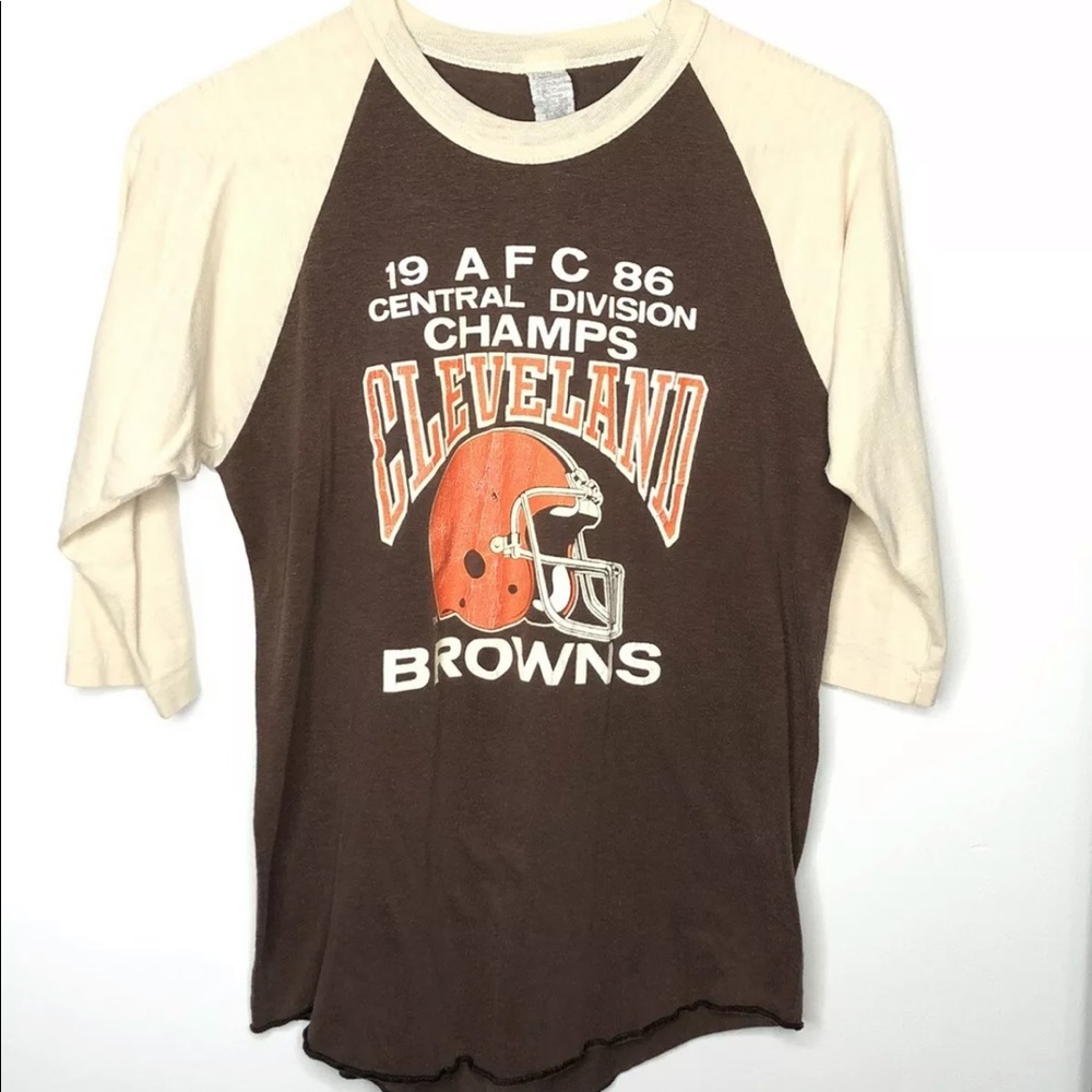 1986 Cleveland Browns AFC Champs Raglan Shirt